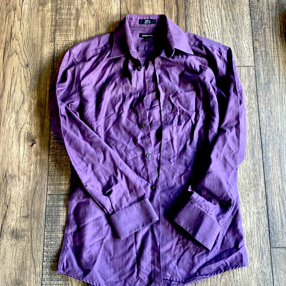 Claiborne Purple Button Up Men’s - Small 💜